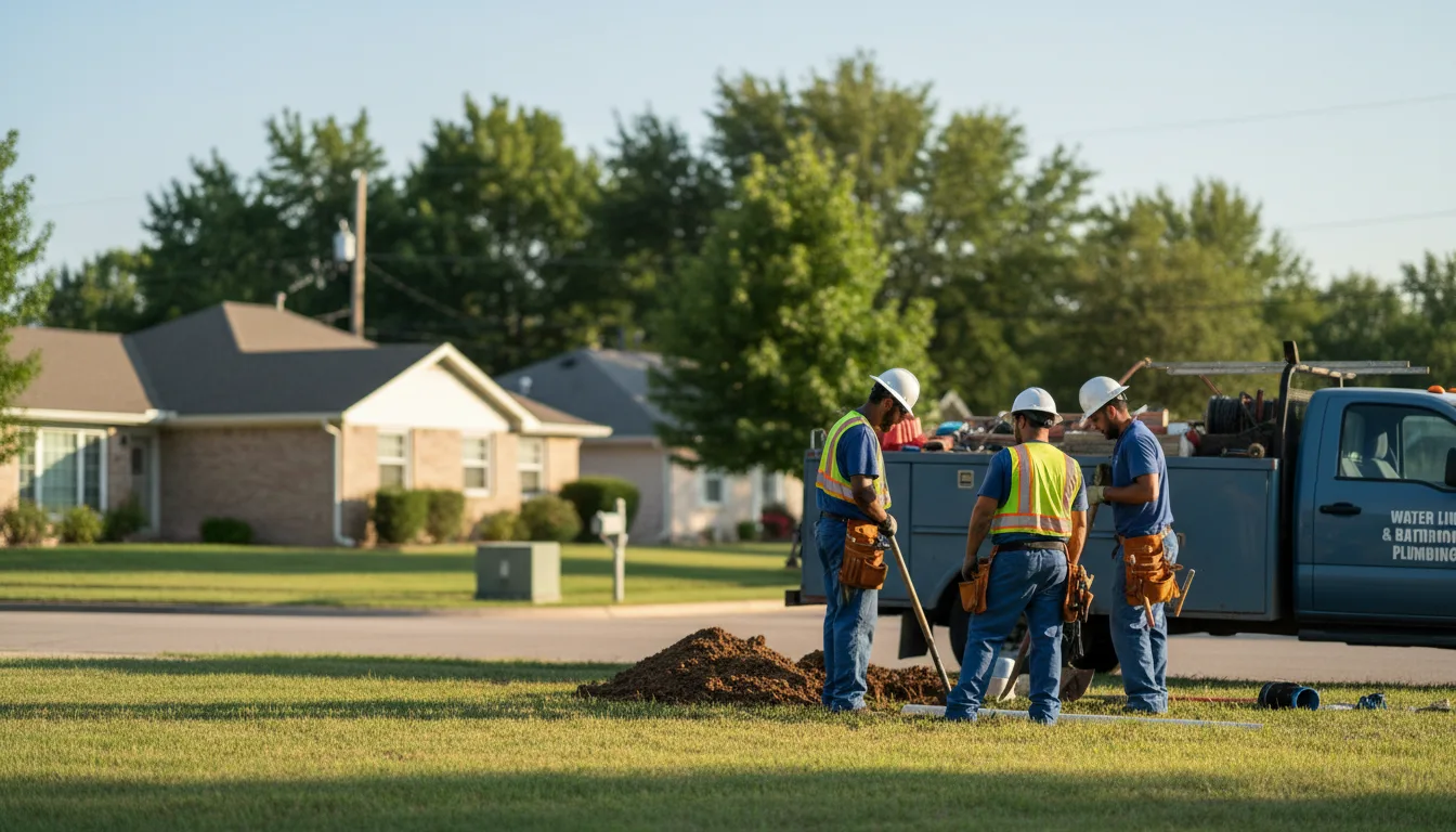 Residential water line and bathroom plumbing service in Tumwater, WA